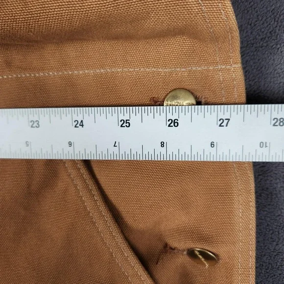 Carhartt Duck Bib Overalls Men 54x30 Brown R02 Insulated Zip Leg Double Knee USA